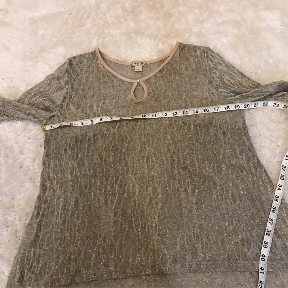 Energe Gold cami semi sheer with lace long sleeve size medium new with t… - Picture 5 of 5